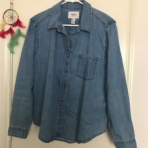 💜 Forever 21 denim button long sleeve 💜
